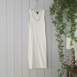 White midi dress